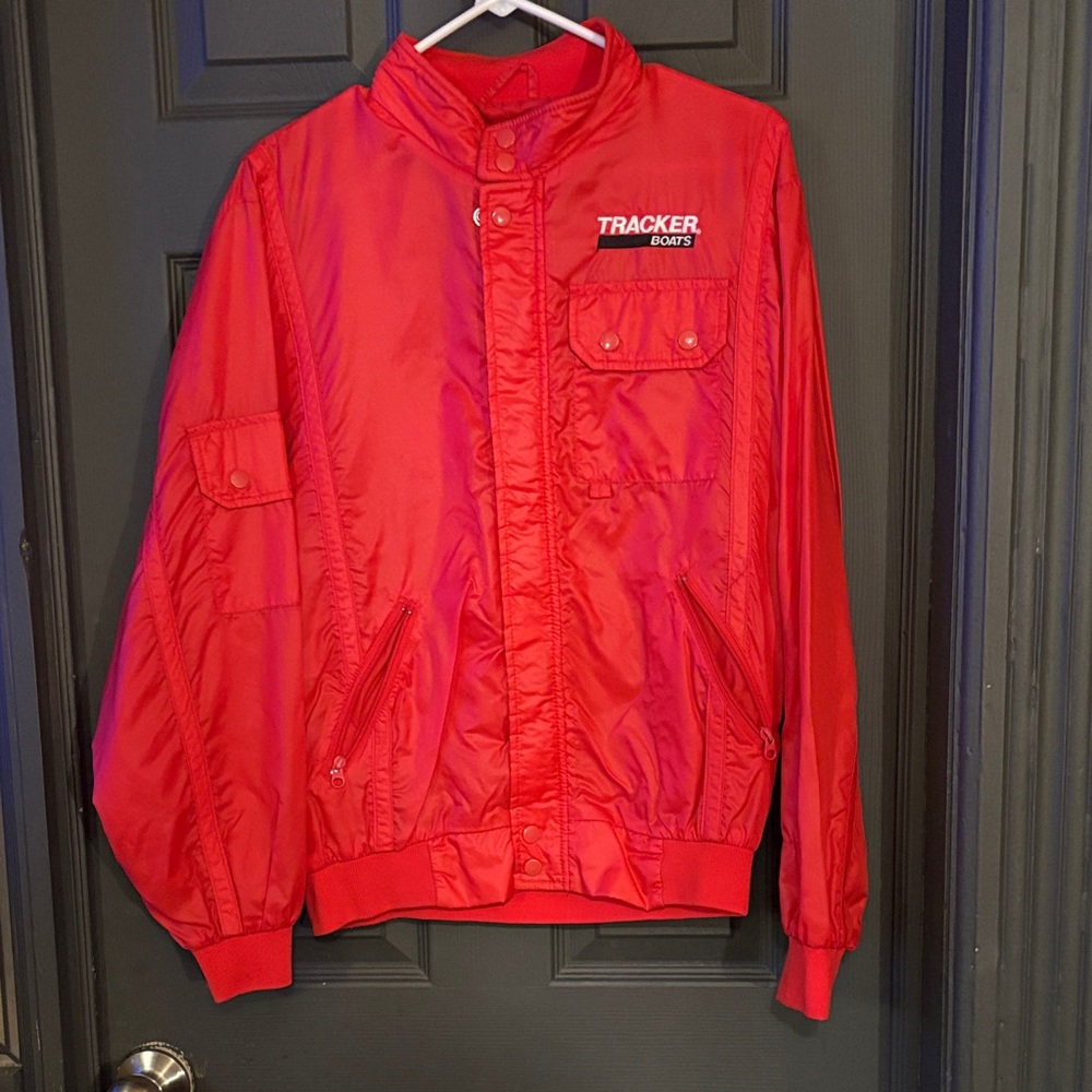 Men's Vintage Tracker Boats Red Jacket